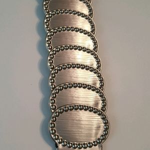 🌸3/$20🌸Vintage Silver Metallic Oval Stretch Belt